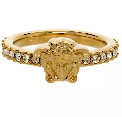 Stunning Versace Ring (Light Gold /Crystals • $310