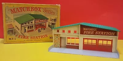 Vintage Lesney MF-1 Matchbox Series Green-Roof Fire Station In Original Box • $350