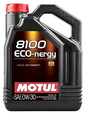 Motul 8100 0W30 Fully Synthetic Engine Oil Eco-Nergy A5 B5 Volvo 5L 102794 • £47.99