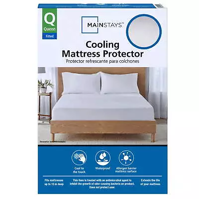 Cooling Waterproof Fitted Mattress Protector Queen • $28.47