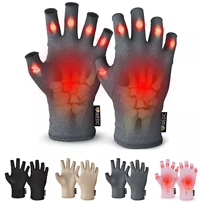 Gloves Arthritis Compression Fingerless Pain Relief Arthritic Hands Rheumatoid • £6.90