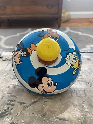 Vintage Chein Metal Spinning Top Mickey Mouse 1973 Walt Disney Productions • $30