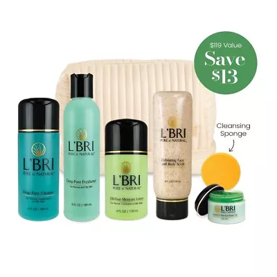 L’BRI Basic Skin Care Set 1 - Deep Pore W/Bag And Sponge • $106