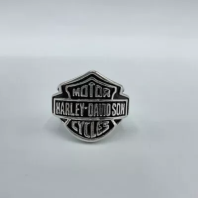 Harley Davidson Motorcycles Biker Emblem Stainless Steel Mens Ring Size 7.75 • $26.99