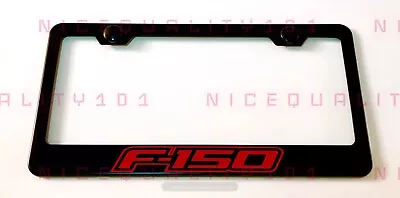 F-150 Stainless Steel Black Finished License Plate Frame Holder • $11.99