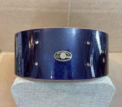 Slingerland 60s Vintage Artist 14” Snare Drum Shell Factory Blue Sparkle 8 Lug • $174.99