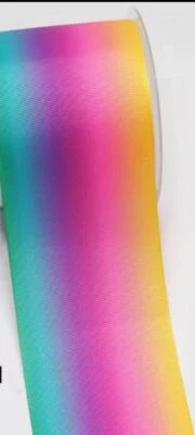 £1.95 • Buy Bright Stripes 38mm Wide Grosgrain Ribbon
