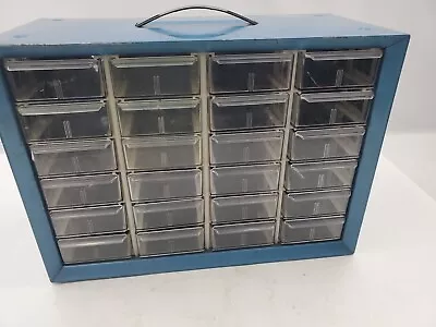 24 Drawer Metal Akro Mills Small Parts Storage Organizer Cabinet Bin Vintage • $39.99