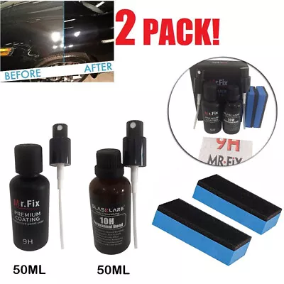 Mr Fix 9H Car Oxidation Liquid Ceramic Coat Hydrophobic Glass Coating Spray Set • $28.79