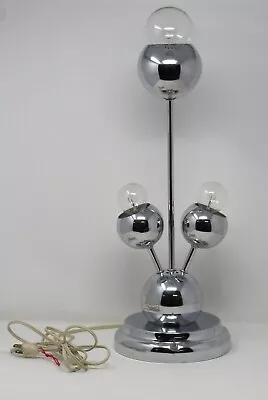 Mid-Century Modern-Style Eye Ball Chrome Table Lamp • $495