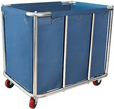 Commercial Laundry Cart With Wheels11.35 Bushel Large Laundry CartHeavy Duty S • $181.99