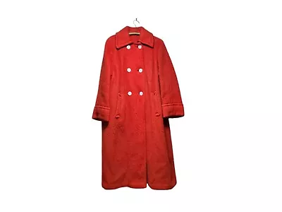 Vintage Hudson's Point Bay Blanket Overcoat Jacket Women's Size 14 Red VTG • $99.99