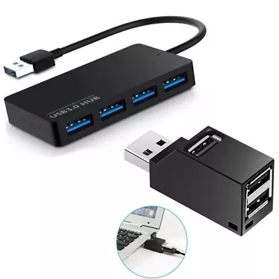 USB 3.0 4 Port Hub Splitter For PC Mac MacBook Notebook Laptop Desktop Portable • $4.99