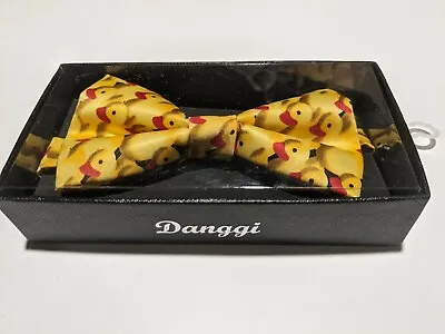 Danggi Rubber Ducky Bowtie Yellow 100% Polyester Tie Fun Humor • $3.50