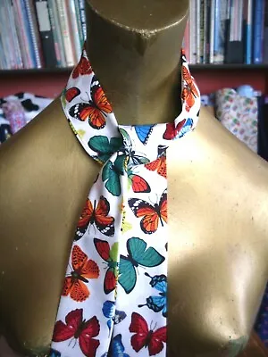 Cotton Cooling Neck Tie Scarf Menopause /gardener/chef ~ Butterfly  • £5.95