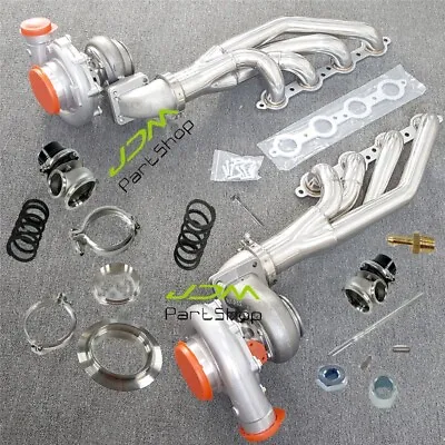 Turbo Exhaust Manifold Headers+Elbows T3 T4 To 3.0  V Band For LS1LS2LS6 4.8L5.3 • $999.99