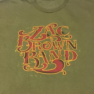 Zac Brown Band XXL Green T-shirt Country Music Great American Road Trip • $25.49