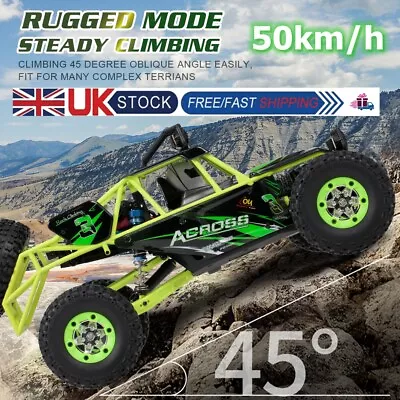 Wltoys 1/12 RC Car 2.4G 4WD Electric Brushed Crawler RTR Truck High Speed 50km/h • £72.24