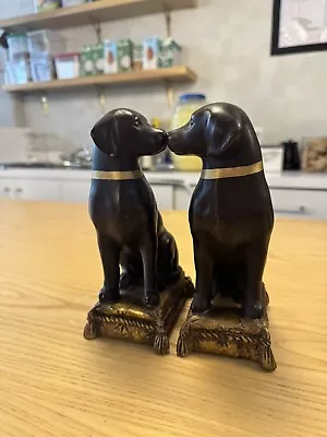 Vintage Chocolate Labrador Dog Statues Decorative Bookends / Tchotchke • $42