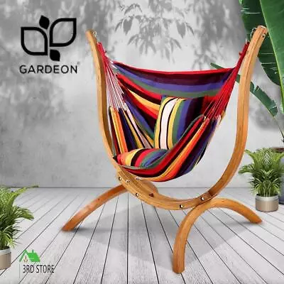 $189 • Buy Gardeon Outdoor Furniture Lounge Swing Hammock Chair Cushions Patio Seat Wooden