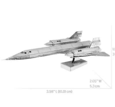 3D Metal Model Puzzle SR-71 Blackbird DIY Aeroplane UK Stock  • £6.50