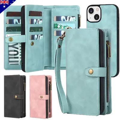 $6.89 • Buy For IPhone 14 13 12 11 Pro Max XS 8 7 Plus Detachable Cover Leather Wallet Case