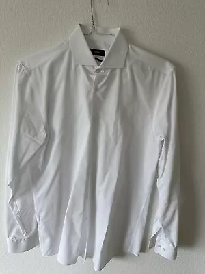 Hugo Boss Dress Shirt Mens 16.5 34/35 White Slim Fit • $24.99