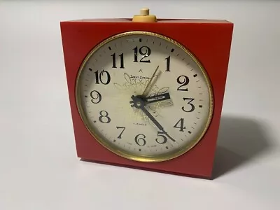 Soviet Vintage Alarm Clock Mechanical Working USSR Clock Table Jantar Clock • $49