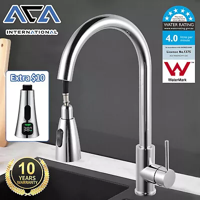 ACA Brass Chrome Kitchen Mixer Tap Pull Out 360° Swivel Spout Sink Basin Faucet • $75