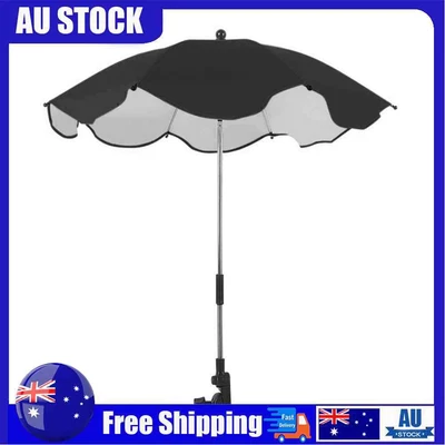 $21.97 • Buy UV Sun Rain Protection Baby Umbrella Adjustable Infant Stroller Cover Parasol AU