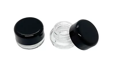 5ml Thick Glass Concentrate Jars With Child Resistant Caps: Lip Balm Makeup • $20.99