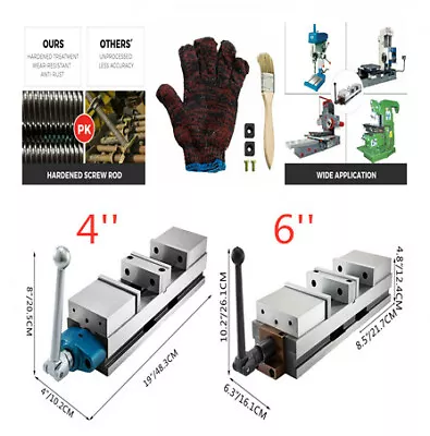 4 /6  CNC Vise Double Station 2 Lock For Milling Drilling Machine Swivel Handle • $219.99