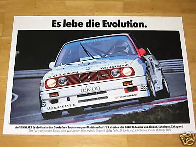 BMW M3 E30 Poster 13 - It Live Die Evolution - RAR Vintage Poster IN Mint • $22.82