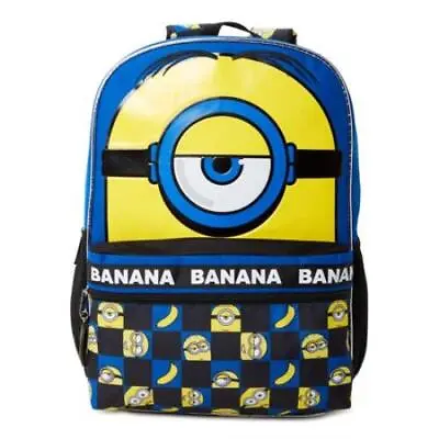 Despicable Me Minions Banana Kids 17 Inch Backpack Bookbag School Travel NEW • $20.99