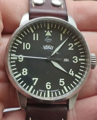 Men's German Military B-uhr Type Laco Quartz Watch Ronda Movement • $312.58