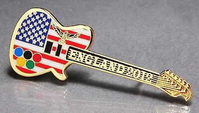 OLYMPIC Pin Pins 2012 London Paris 2024 Trader US Flag Guitar • $4.95