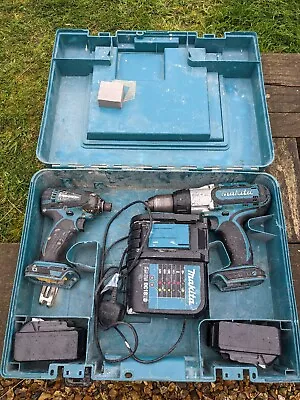 Makita Cordless Combi Drill & Impact Driver Kit + 2x18V 3.0Ah Batteries/Charger • £147.95