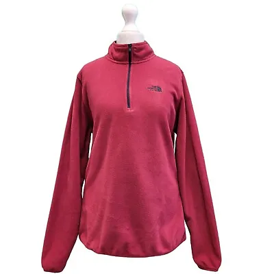 £29.99 • Buy Women's The North Face Salmon Pink 1/4 Zip Fleece Base Layer UK L 12 (A275)