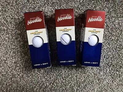 Maxifli Noodle Long & Soft Golf Balls  3 Packages Of 3   Brand New! • $10