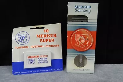 Merkur Solinger Double Edge Razor Germany W/ Merkur Super Platinum Blades • $45