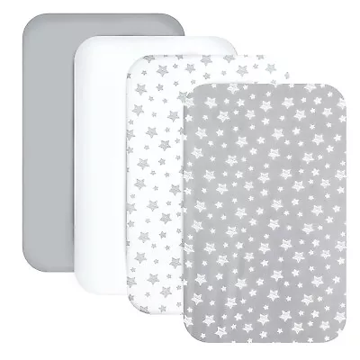 Soft Mini Portable Crib Sheets Fit Standard Mini Crib Mattresses 4 Pack 38 X24  • $24.99