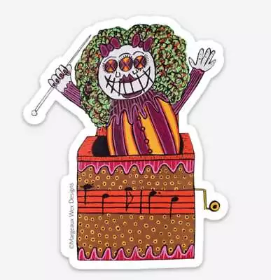 Voodoo Doll Sticker Set 2 Horror Gothic Creepy Jack Box Clown Car Locker Guitar • $10.50