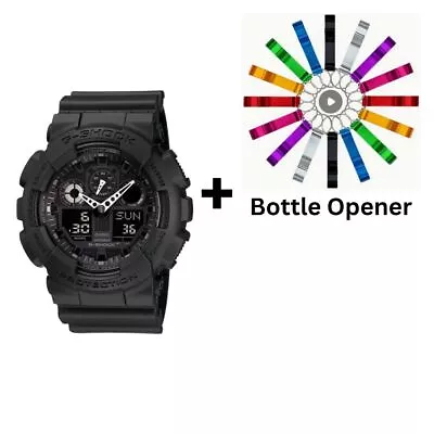 Casio G-Shock Analogue/Digital Mens Black XL-Series Watch GA-100-1A1DR Bottle... • $138.90