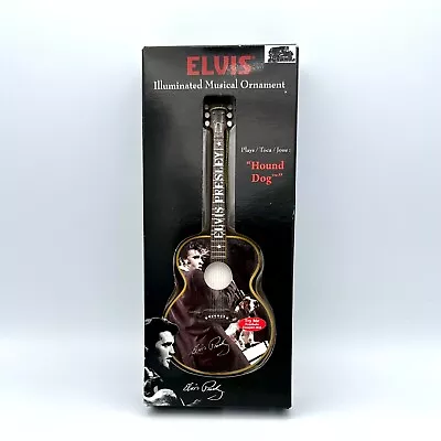 Elvis Hound Dog Musical Illuminated Guitar Ornament • $24.78