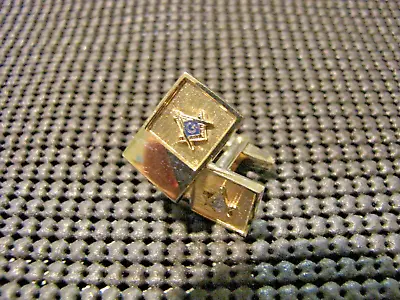 Vintage By Foster Fraternal Masonic Cufflinks Gold Tone Old Store Stock • $10