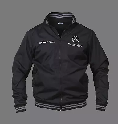 Mens Mercedes AMG Racing Bomber Jacket Apparel Embroidered • $64