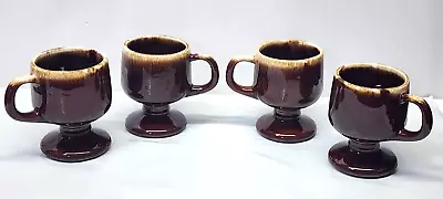 Set Of 4 Vintage McCoy Footed Coffee Mugs USA 7075 • $34.99