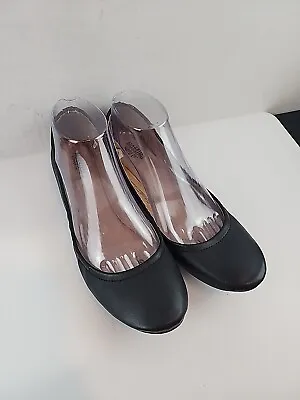 Mossimo Women's Black Man Made Ballet Flat Shoes Size 8.5 Slip On Comfortable • $12.99