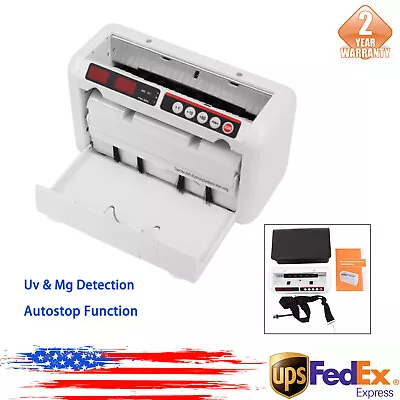 Money Counter Bill Cash Currency Counting Machine Counterfeit Detector UV & MG • $117.80