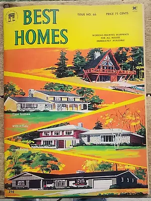 Best Homes 1974 House Floor Plan Architecture Blueprints Mid Century Modern • $35